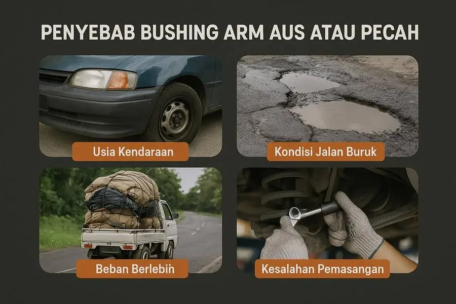 Penyebab Bushing Arm Aus atau Pecah