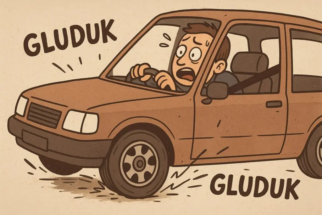 kaki kaki mobil bunyi gluduk gluduk kotabaru