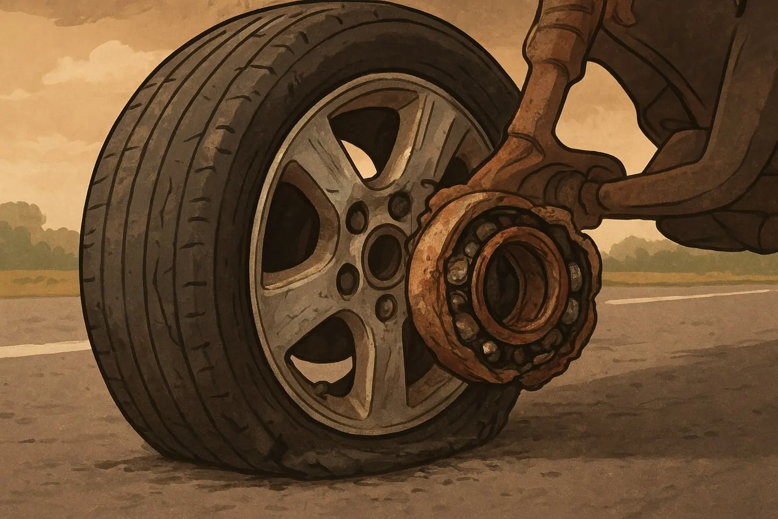 Bearing Roda Rusak Bansir Laut