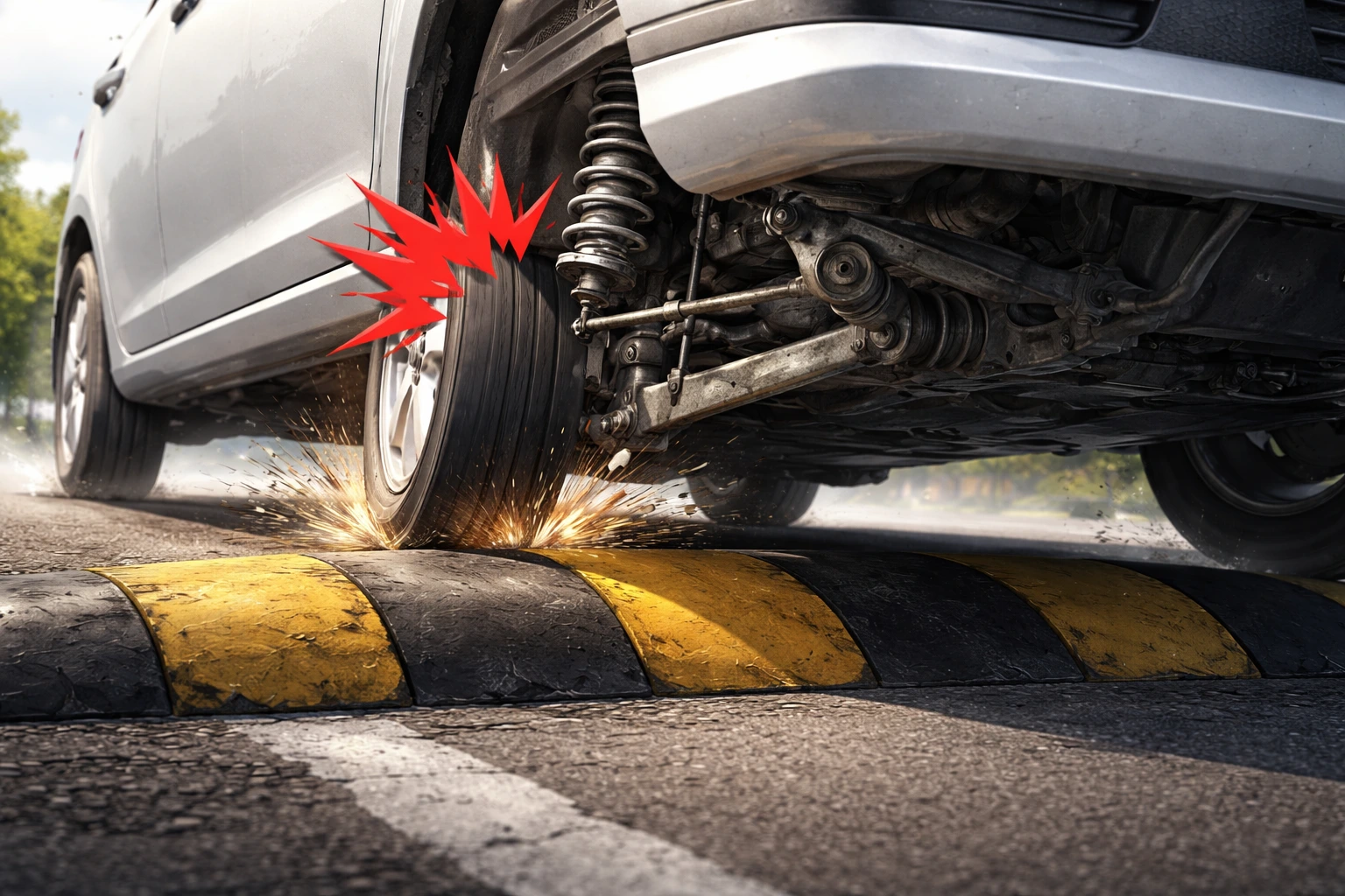 kaki kaki mobil bunyi saat lewat polisi tidur siantan hilir