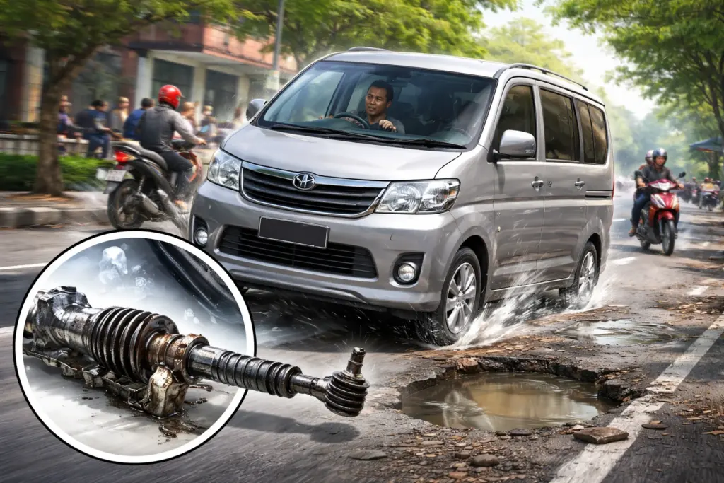 rack steer rusak bansir laut