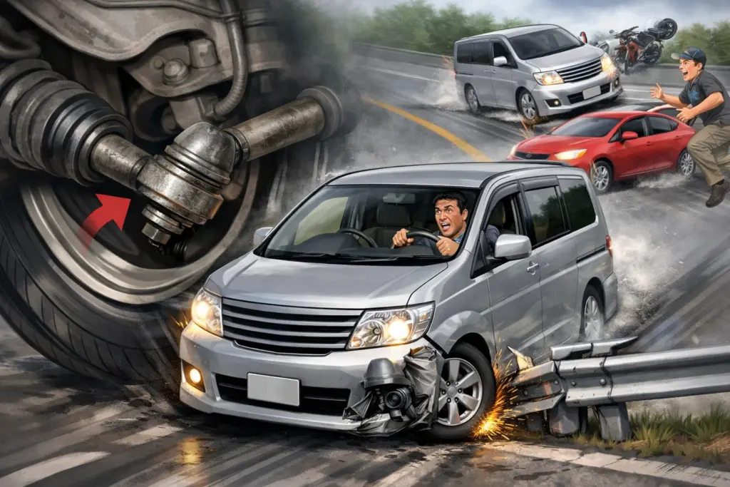 tie rod longgar dan bermasalah