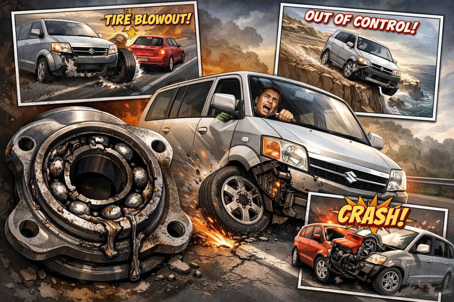 Bearing Roda Rusak Siantan Hilir