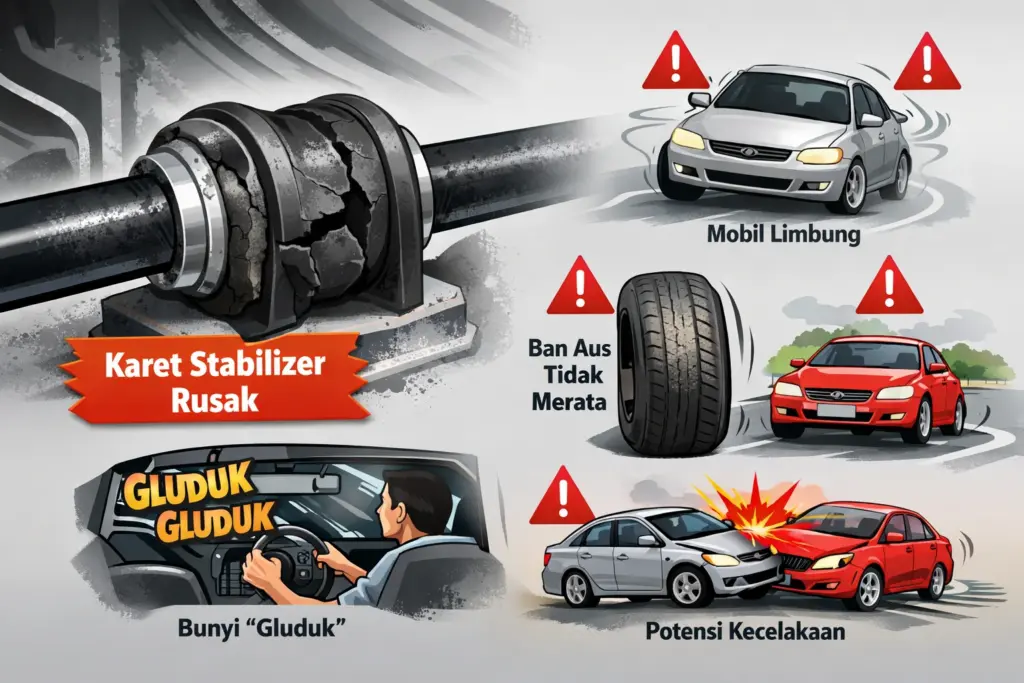 layanan karet stabilizer mobil Makassar