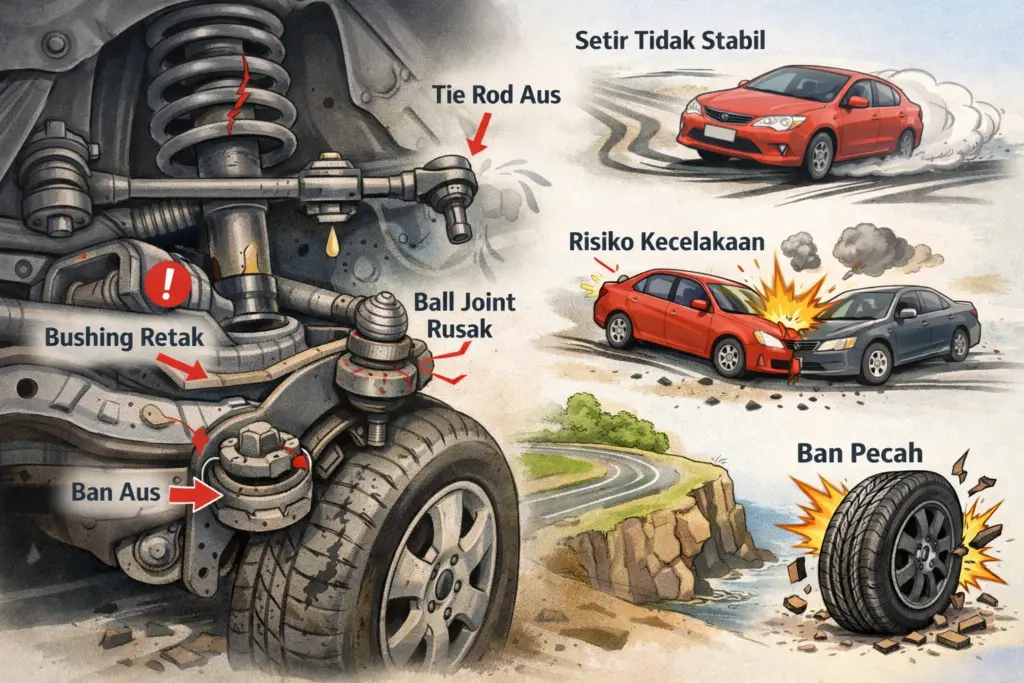 perbaikan kaki kaki mobil Bekasi