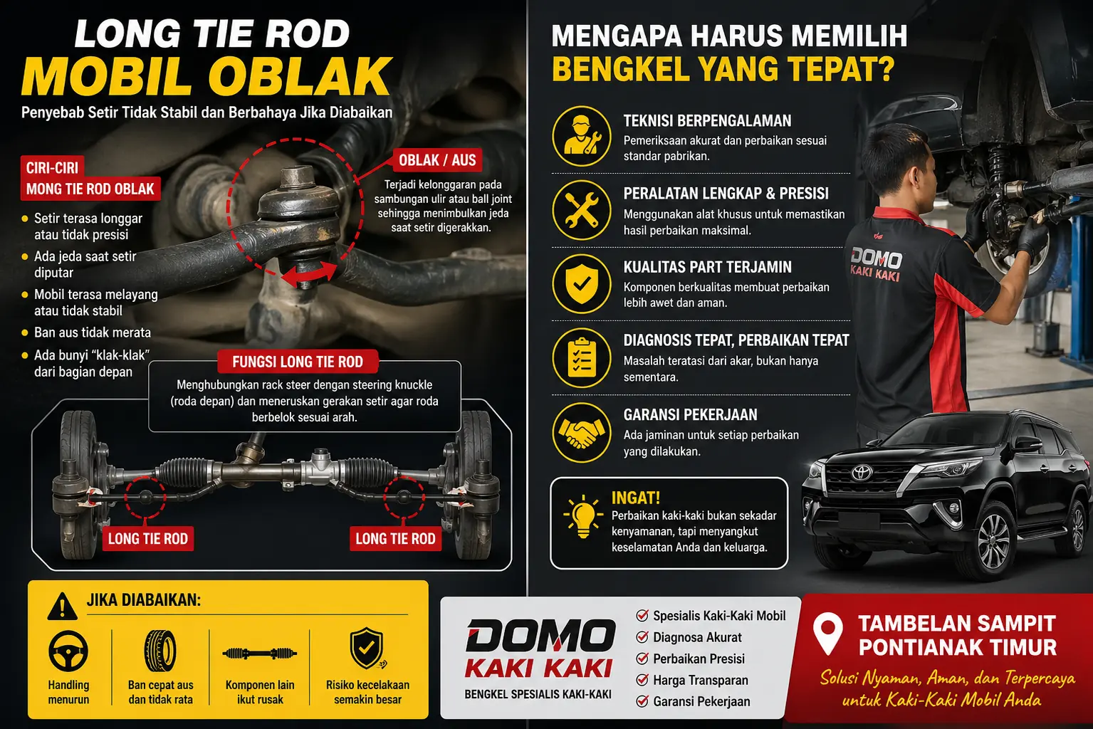 perbaikan long tie rod oblak tambelansampit pontianak